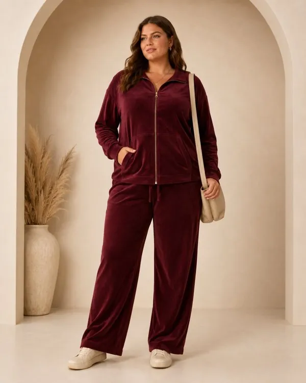 Curve Velvet Tracksuit Shanlinyang Apparel factory photo